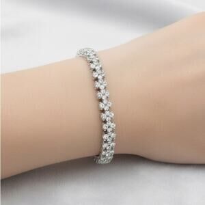 Dazzling Silver Crystal Bracelet for Women